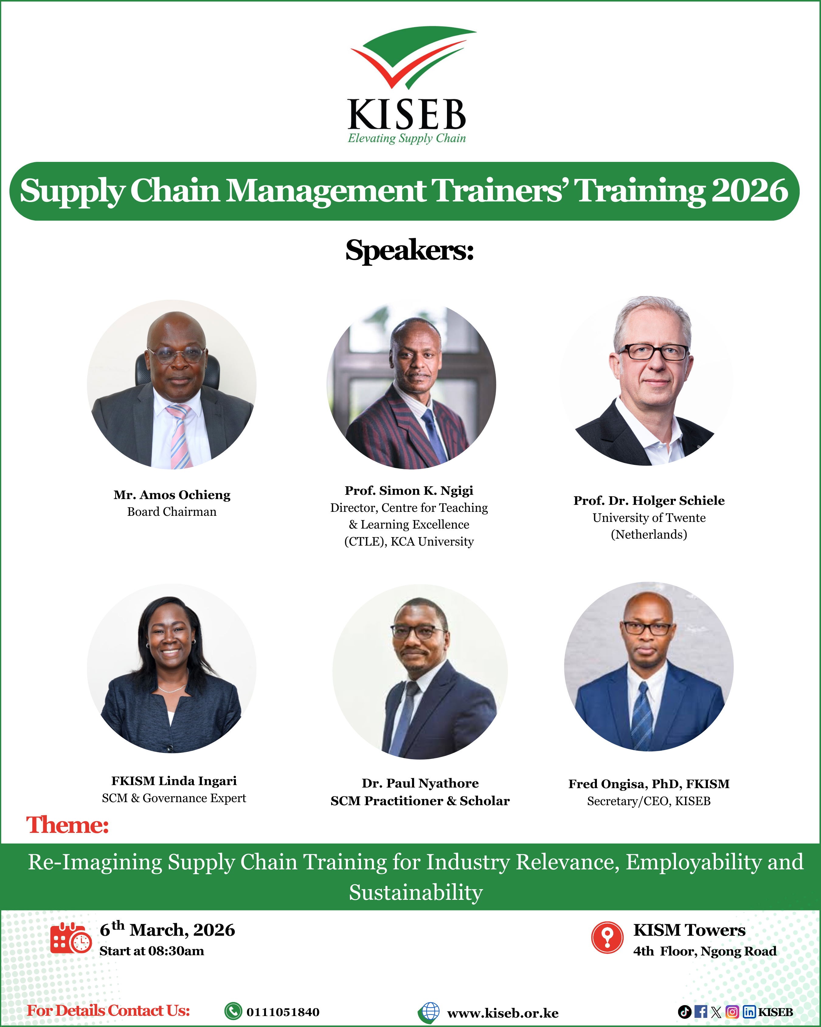 Supply Chain Management Trainers’ Workshop, 2026