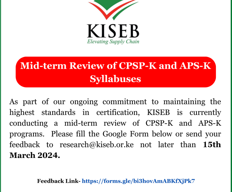 Mid-term Review of CPSP-K and APS-K Syllabuses