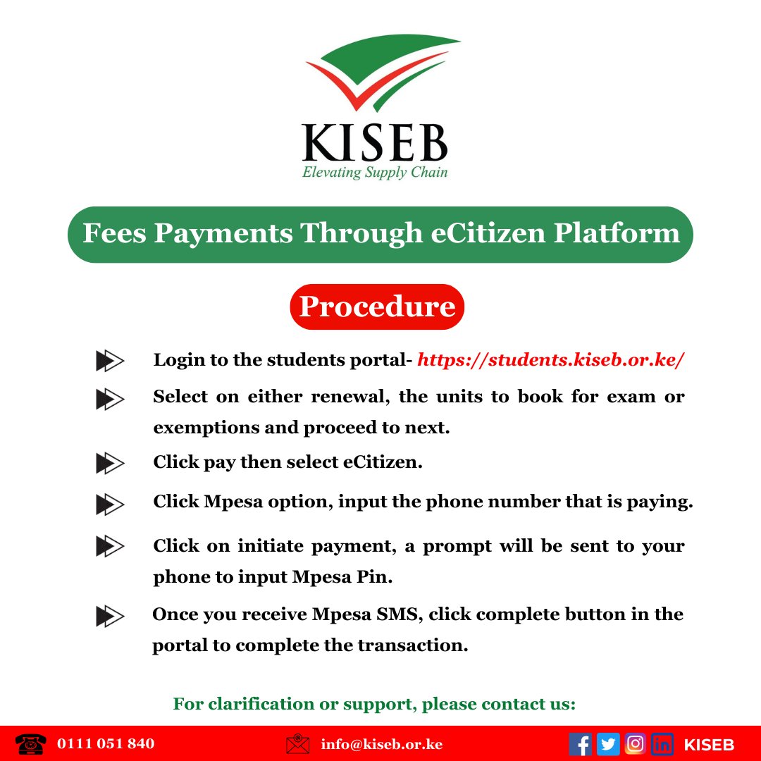eCitizen Payment Procedure